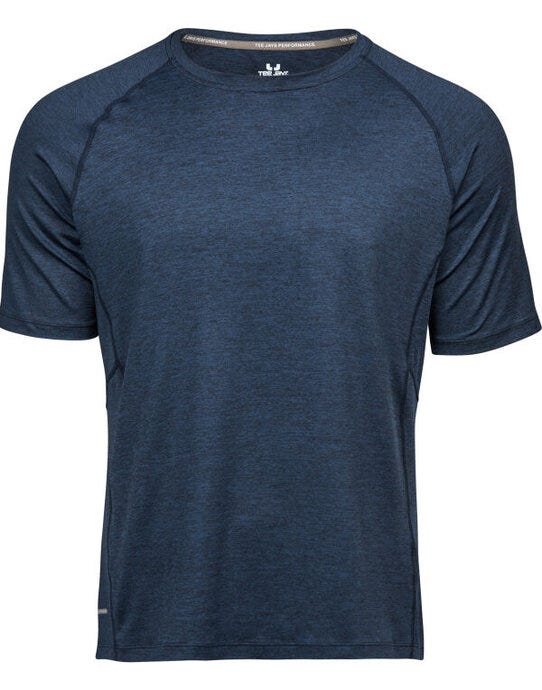Tee Jays Mens CoolDry Tee - Navy Melange