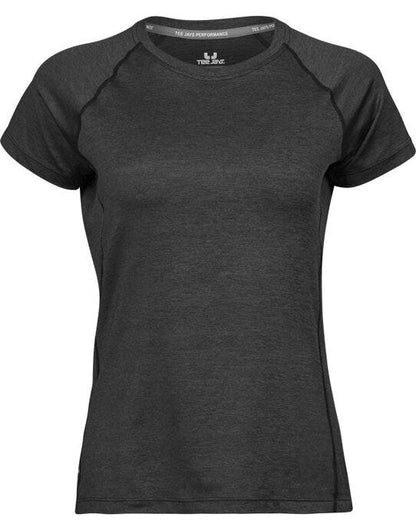 Tee Jays Ladies CoolDry Tee - Black Melange