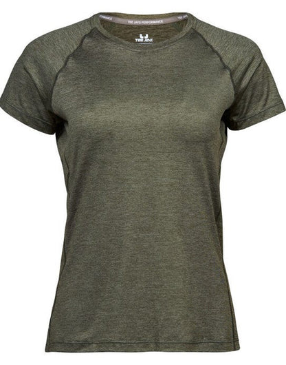 Tee Jays Ladies CoolDry Tee - Olive Melange