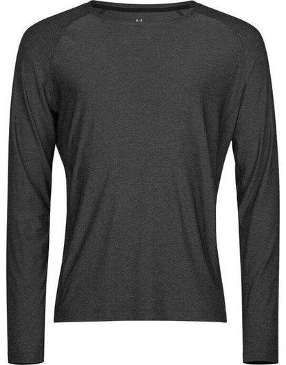 Tee Jays Long Sleeve Cooldry Tee - Black Melange