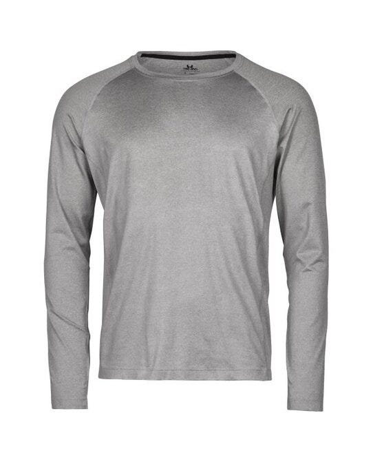 Tee Jays Long Sleeve Cooldry Tee - Grey Melange