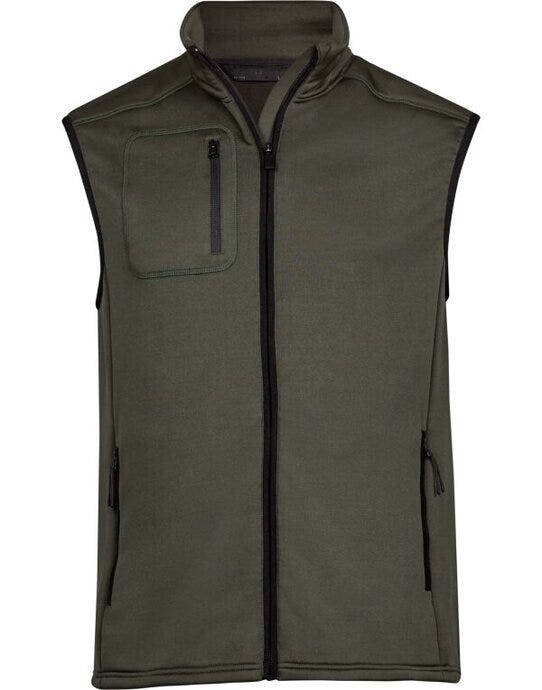 Tee Jays Mens Stretch Fleece Bodywarmer - Deep Green