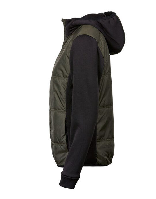 Tee Jays Womens Hybrid-Stretch Jacket - Deep Green/ Black