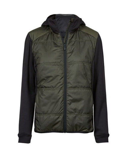 Tee Jays Womens Hybrid-Stretch Jacket - Deep Green/ Black