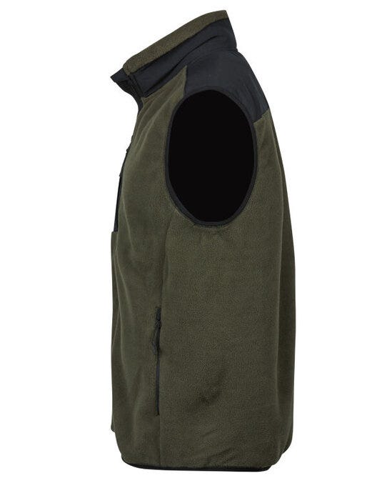 Tee Jays Mountain Fleece Bodywarmer - Deep Green/ Black