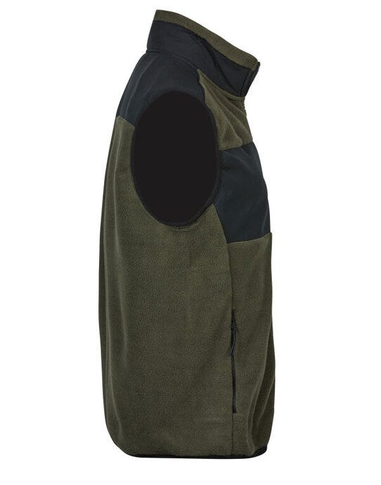 Tee Jays Mountain Fleece Bodywarmer - Deep Green/ Black