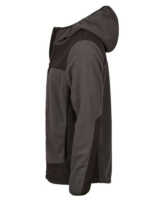 Tee Jays TeeJays Mens Mountain Hooded Fleece - Asphalt/Black
