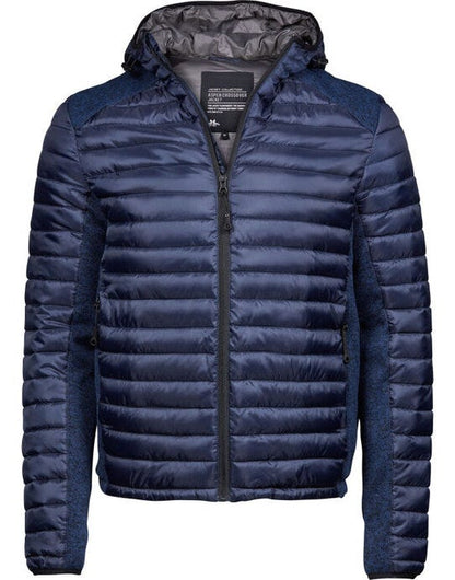 Tee Jays Mens Hooded Outdoor Crossover - Navy/Navy Melange