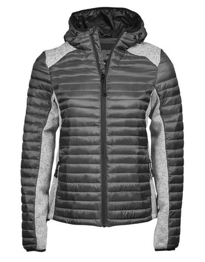 Tee Jays Ladies Aspen Crossover Jacket - Space Grey/Grey Melange