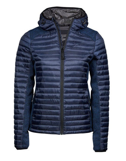 Tee Jays Ladies Aspen Crossover Jacket - Navy/Navy Melange