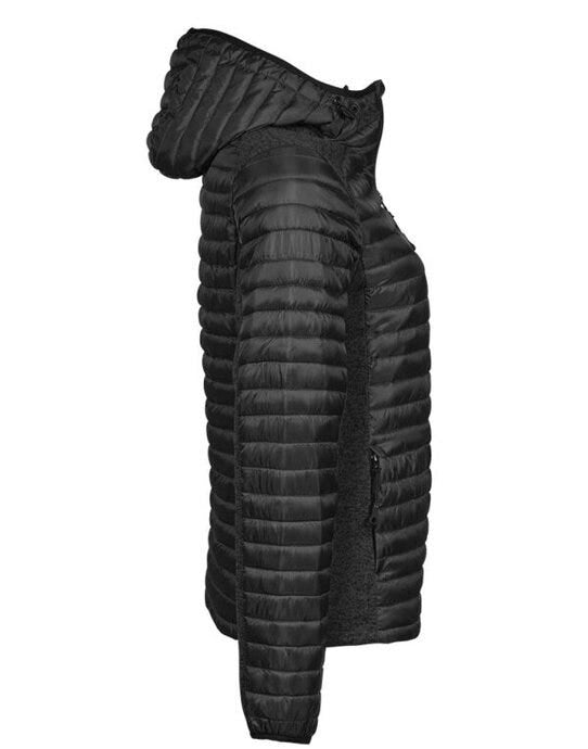 Tee Jays Ladies Aspen Crossover Jacket - Black/Black Melange