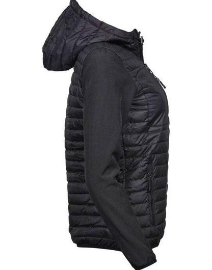 Tee Jays Womens Hooded Crossover Jkt - Black
