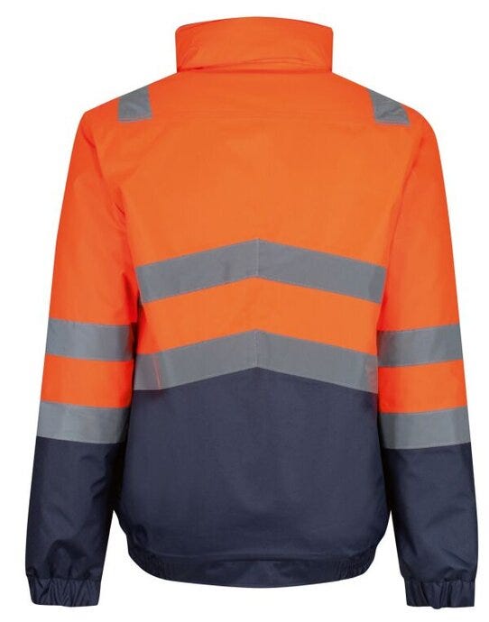 Regatta High Visibility Regatta Hi Vis Pro Classic Bomber Jacket - Hi Vis Orange/Navy