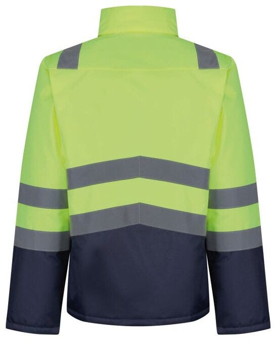 Regatta High Visibility Regatta Hi VIs Pro Insulated Parka - Hi-Vis Yellow/Navy