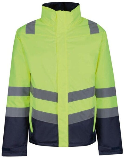 Regatta High Visibility Regatta Hi VIs Pro Insulated Parka - Hi-Vis Yellow/Navy