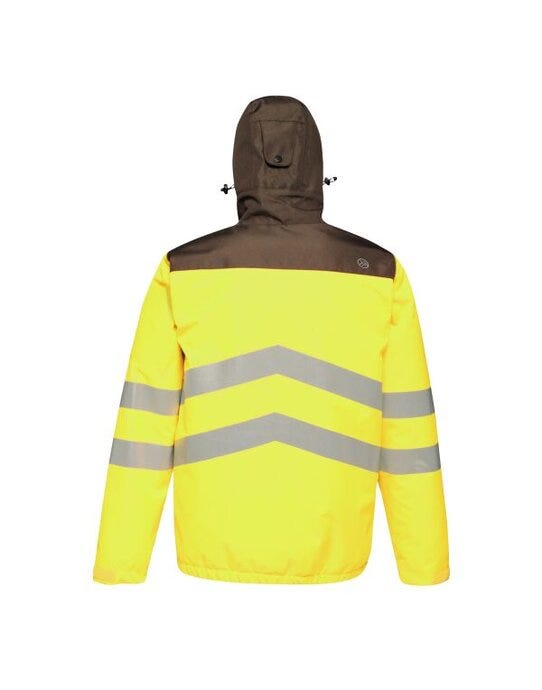 Regatta High Visibility Regatta Hi Vis Bomber Jacket - Yellow/Grey