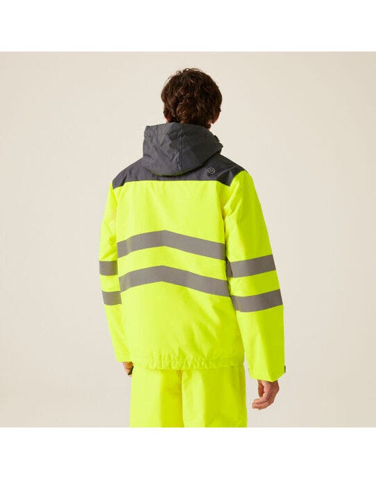 Regatta High Visibility Regatta Hi Vis Bomber Jacket - Yellow/Grey