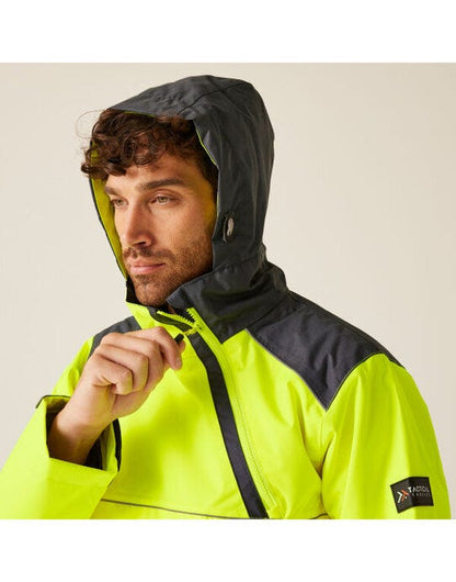 Regatta High Visibility Regatta Hi Vis Bomber Jacket - Yellow/Grey