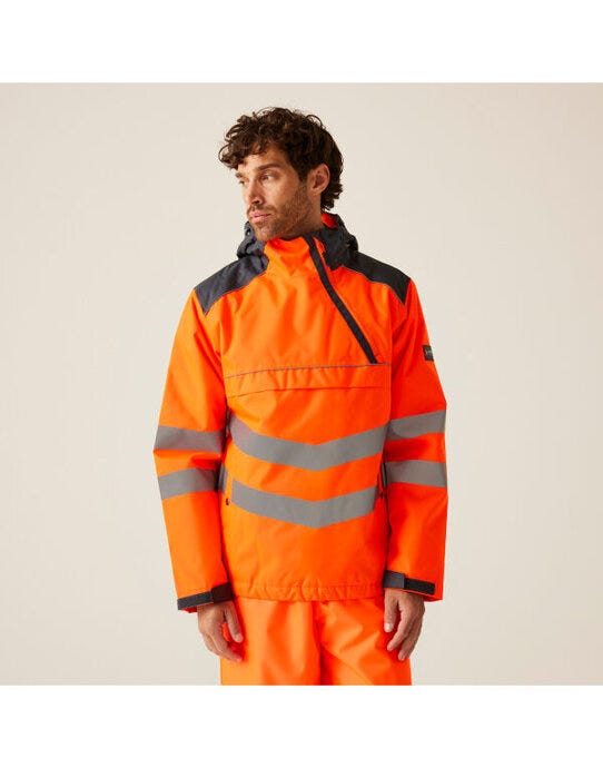 Regatta High Visibility Regatta Hi Vis Bomber Jacket - Orange/Grey