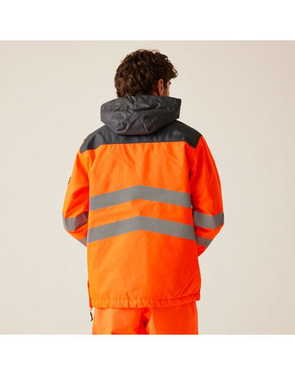 Regatta High Visibility Regatta Hi Vis Bomber Jacket - Orange/Grey