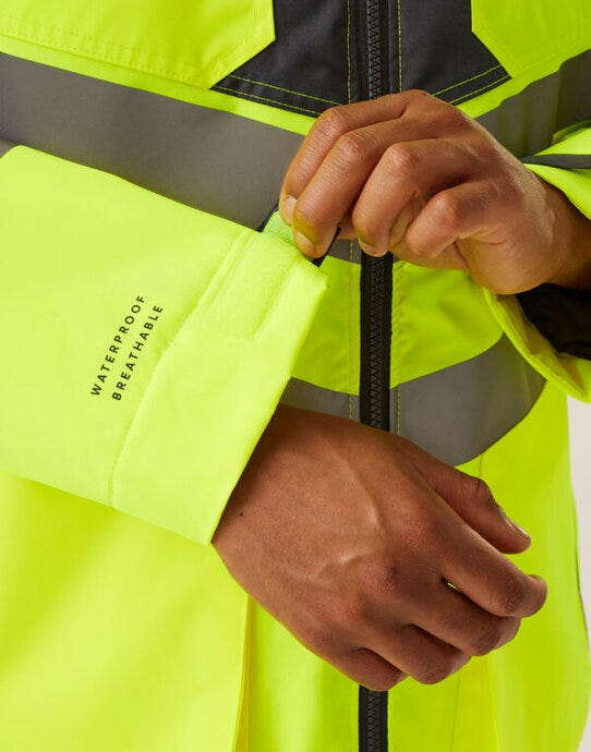 Regatta High Visibility Regatta Hi Vis Parka Jacket - Yellow/Grey