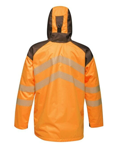 Regatta High Visibility Regatta Hi Vis Parka Jacket - Orange/Grey
