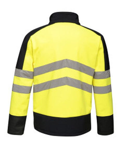 Regatta High Visibility Regatta Hi-Vis Pro 3 Layer Softshell - Yellow/Navy