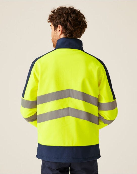 Regatta High Visibility Regatta Hi-Vis Pro 3 Layer Softshell - Yellow/Navy