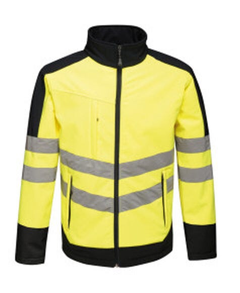 Regatta High Visibility Regatta Hi-Vis Pro 3 Layer Softshell - Yellow/Navy