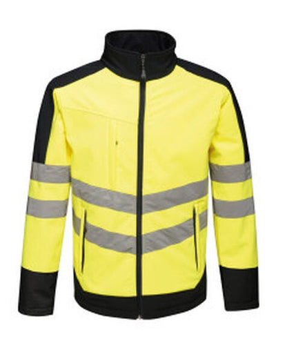 Regatta High Visibility Regatta Hi-Vis Pro 3 Layer Softshell - Yellow/Navy