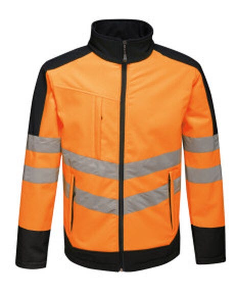 Regatta High Visibility Regatta Hi-Vis Pro 3 Layer Softshell - Orange/Navy