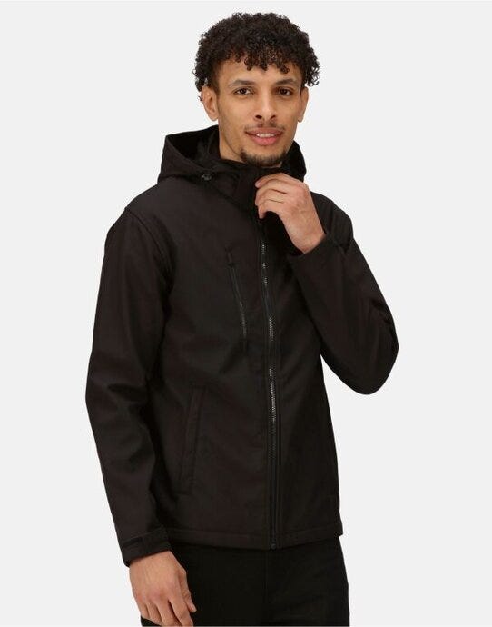 Regatta Professional Regatta Venturer Hooded Softshell - Black/Black