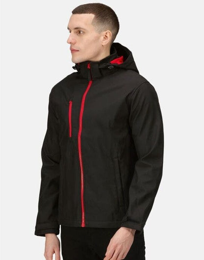 Regatta Professional Regatta Venturer Hooded Softshell - Black/Red