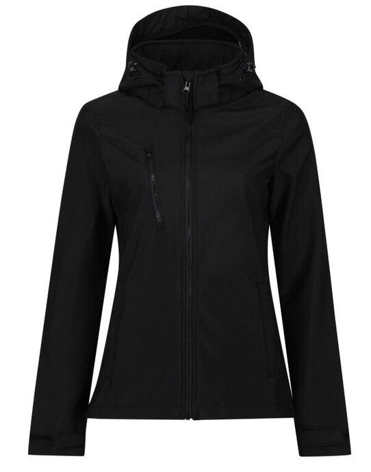 Regatta Professional Regatta Womens Venturer Hooded Softshell - Black/Black