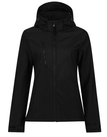 Regatta Professional Regatta Womens Venturer Hooded Softshell - Black/Black