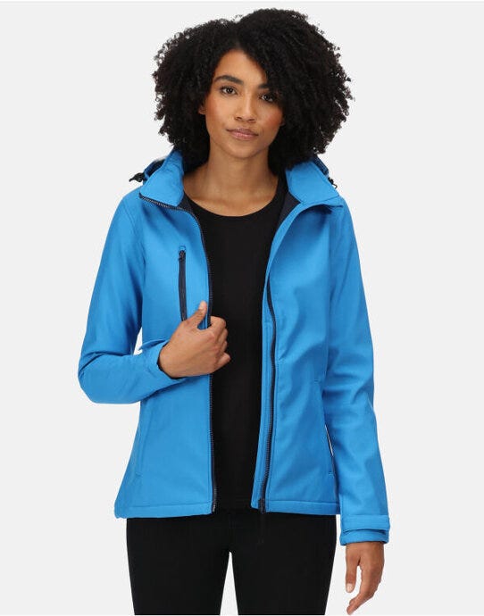Regatta Professional Regatta Womens Venturer Hooded Softshell - French Blue / Navy