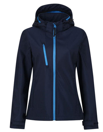 Regatta Professional Regatta Womens Venturer Hooded Softshell - Navy/ French Blue