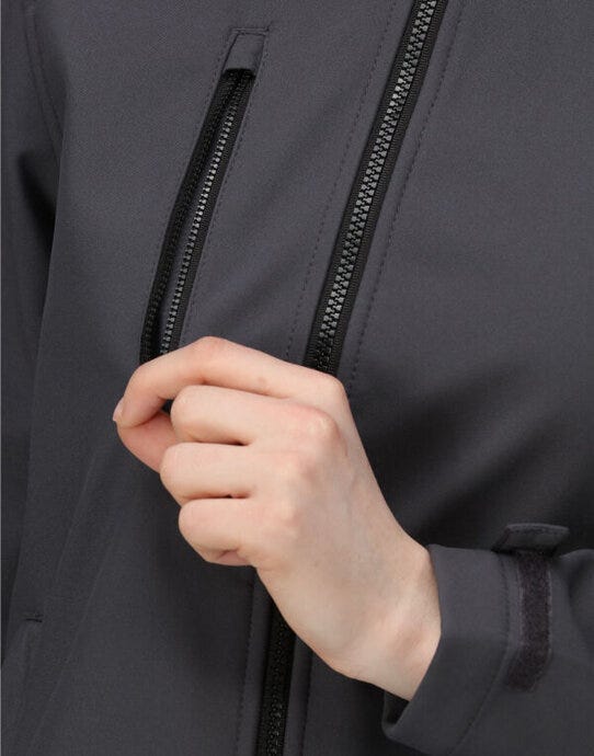 Regatta Professional Regatta Womens Venturer Hooded Softshell - Seal Grey/Black