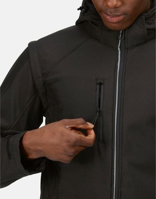 Regatta Professional Regatta Mens Earsmus 4-In-1 Softshell - Black/Black
