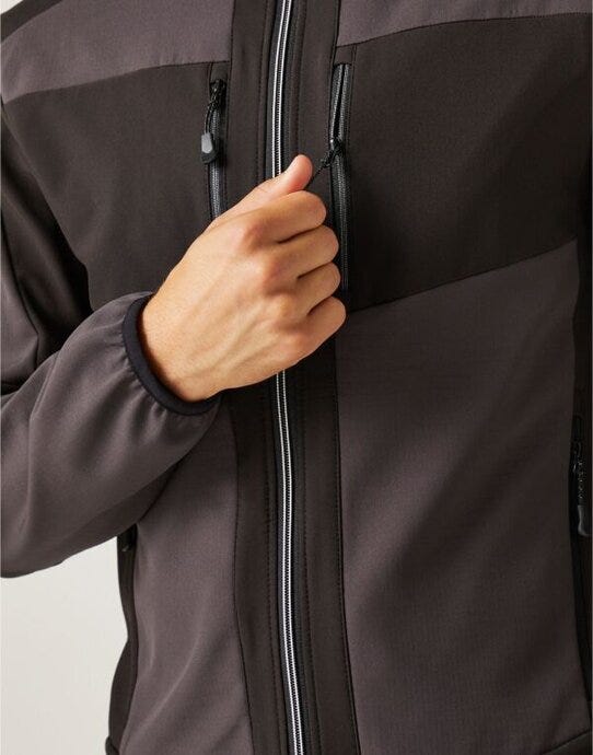 Regatta Professional Regatta E-Volve Unisex 2 Layer Softshell - Ash/Black