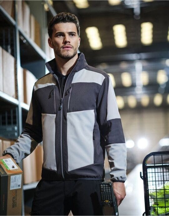 Regatta Professional Regatta E-Volve Unisex 2 Layer Softshell - Mineral Grey/Ash