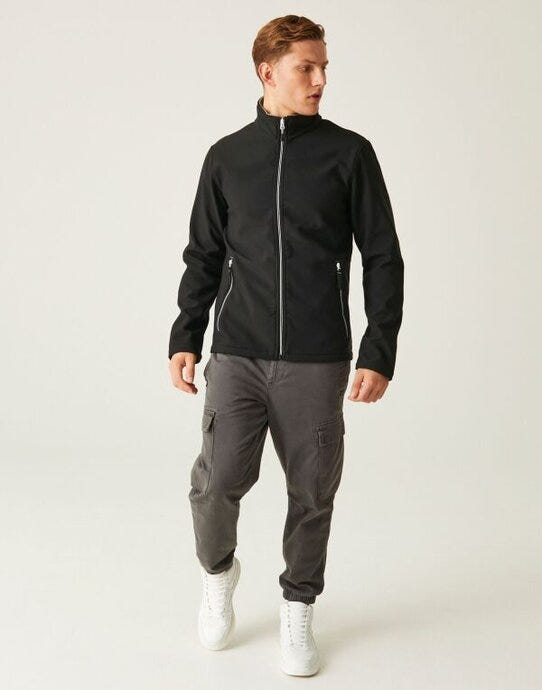 Regatta Professional Regatta Ascender 2-Layer Softshell - Black/Mineral Grey