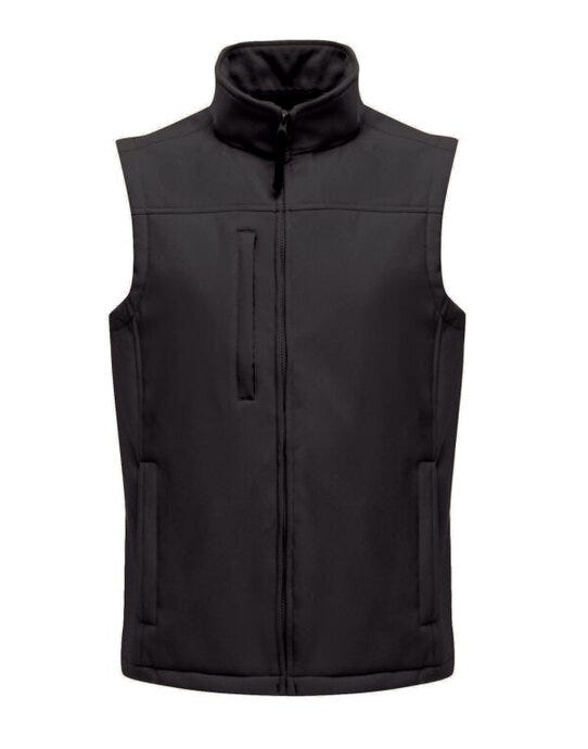 Regatta Professional Regatta Mens Flux Softshell Bodywarmer - Black/Black
