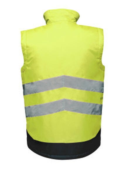 Regatta High Visibility Regatta Hi-Vis Pro Insulated Bodywarmer - Yellow/Navy