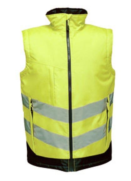 Regatta High Visibility Regatta Hi-Vis Pro Insulated Bodywarmer - Yellow/Navy