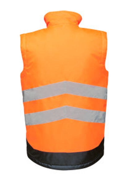 Regatta High Visibility Regatta Hi-Vis Pro Insulated Bodywarmer - Orange/Navy