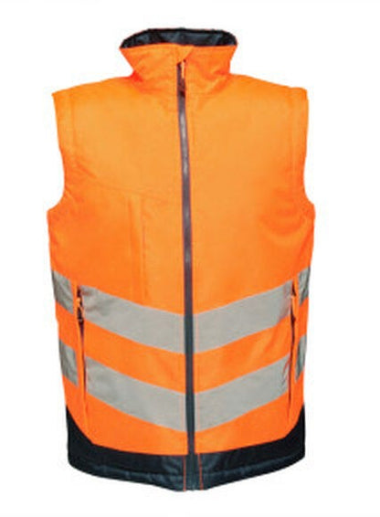 Regatta High Visibility Regatta Hi-Vis Pro Insulated Bodywarmer - Orange/Navy