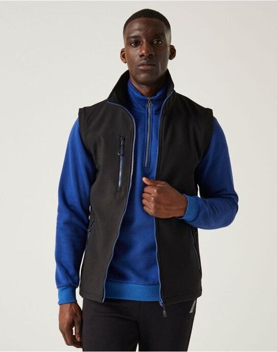 Regatta Professional Regatta Navigate 2L Softshell Bodywarmer - Black/New Royal