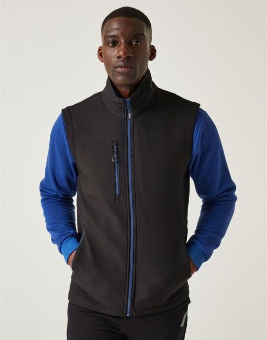 Regatta Professional Regatta Navigate 2L Softshell Bodywarmer - Black/New Royal