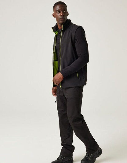 Regatta Professional Regatta Navigate 2L Softshell Bodywarmer - Black/Lime